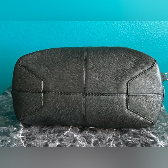 COACH Handbag Bleeker Cooper Satchel Tote Bag Black Pebbled Leather - Picture 5 of 15